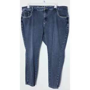 Belle By Kim Gravel Jeans Sz 24WP Petite Flexibelle 5-Pocket Skinny Medium Wash